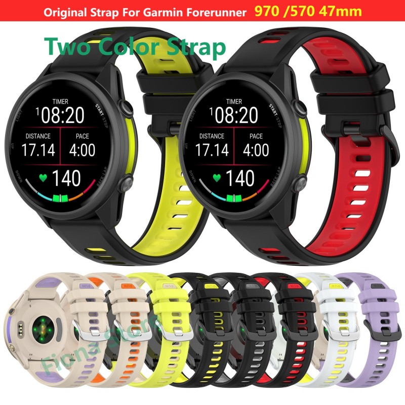 Silicone Watch Band 22Mm - Двухцветный ремешок 22 мм для Garmin