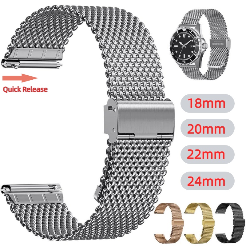Mesh Strap Metal - Ремешки 18 мм, 20 мм, 22