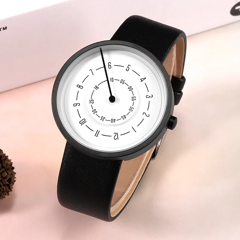 Leather Watch Band Men - 2020 креативные часы, модные простые мужские