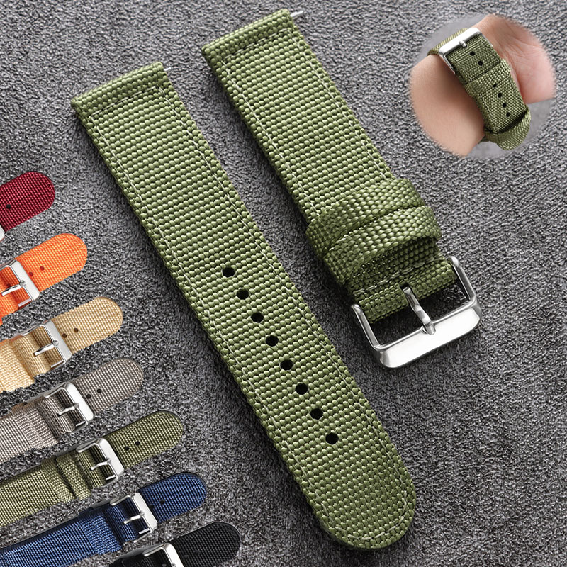 Canvas Strap Watch - Нейлоновый ремешок для часов 18 мм,
