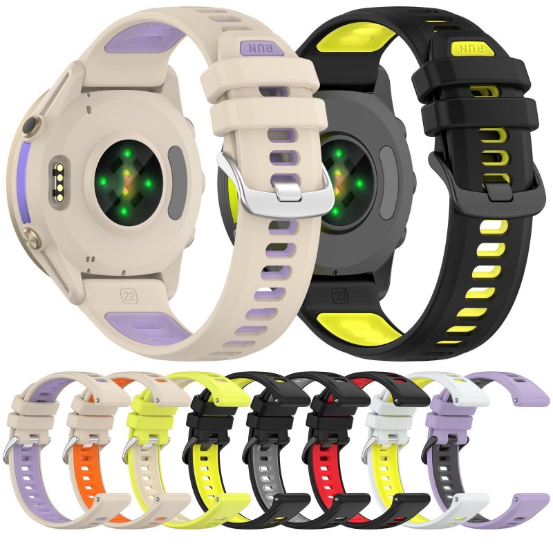 Двухцветный ремешок 22 мм для  – обзор и цена Silicone Watch Band 22Mm