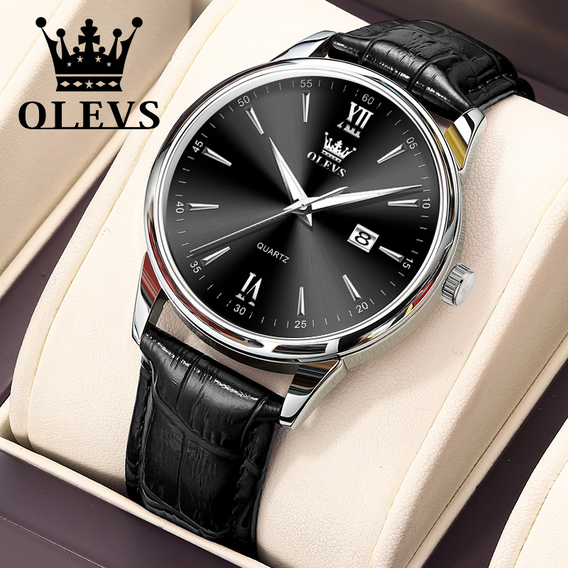 Мужские кварцевые часы с датой – обзор и цена Leather Watch Band Men