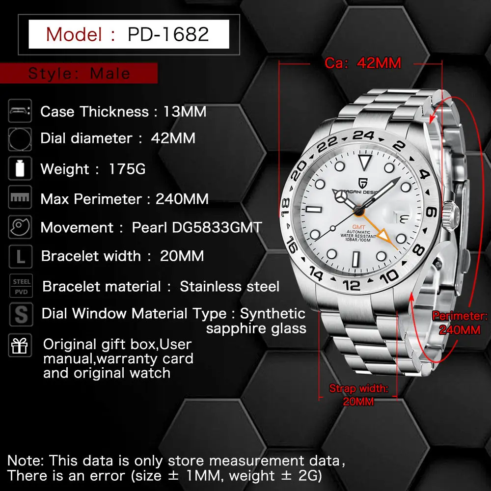 PAGANI DESIGN 2025 новые мужск – обзор и цена Stainless Bracelet Diver