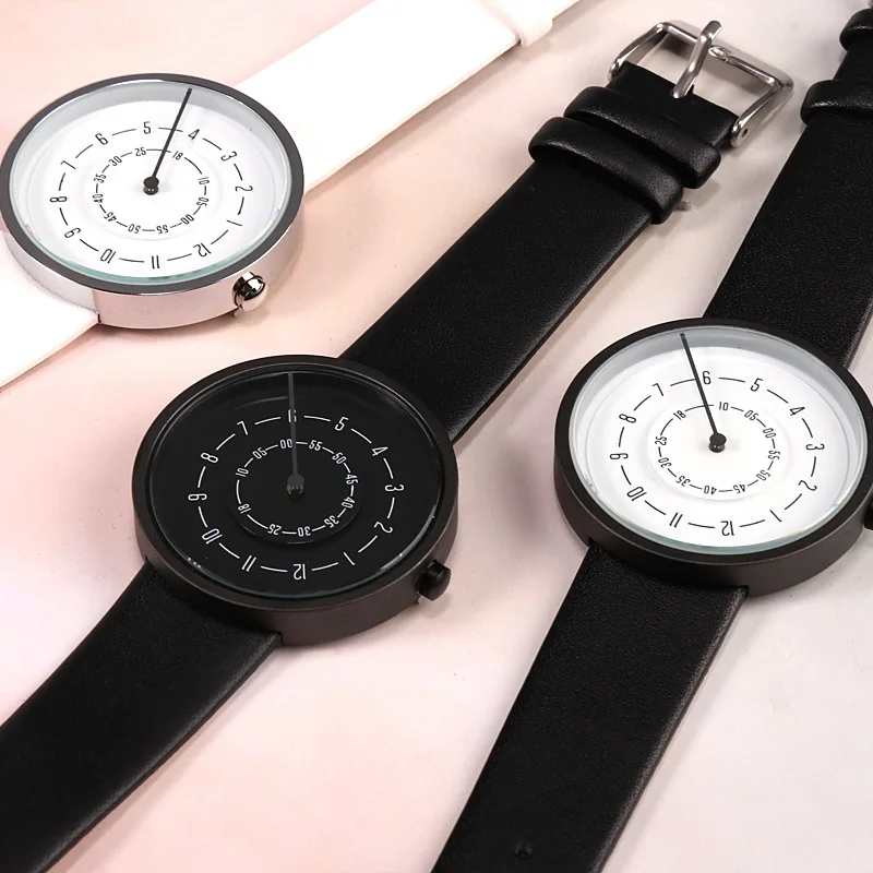 2020 креативные часы, модные п – обзор и цена Leather Watch Band Men