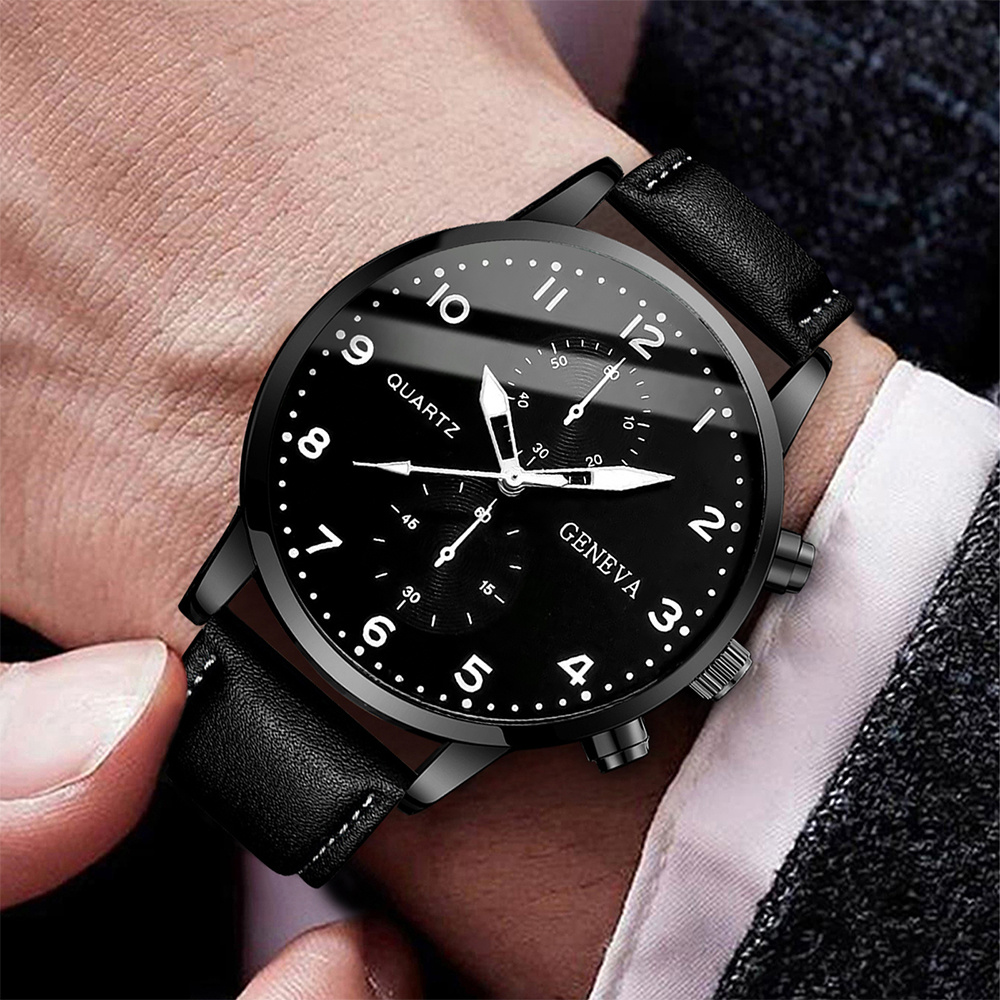 Мужские деловые часы, модный ц – обзор и цена Leather Watch Band Men