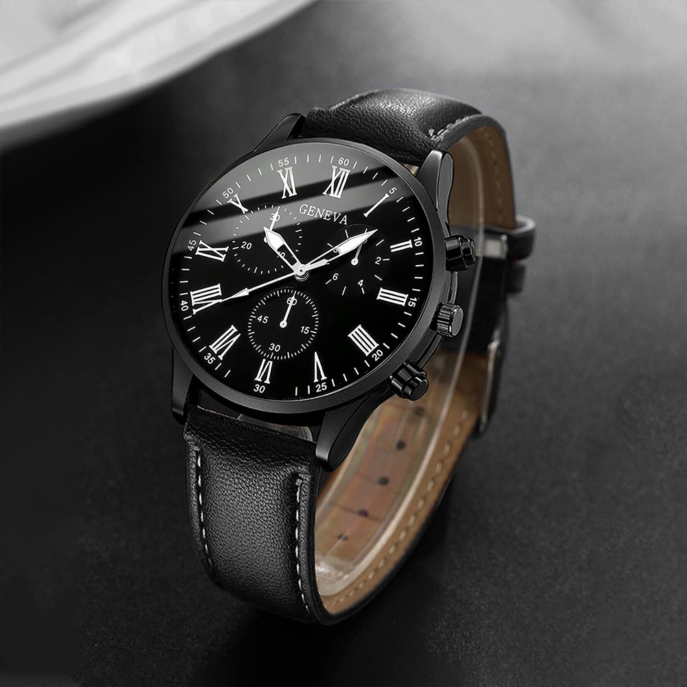 Мужские деловые часы, модный ц – обзор и цена Leather Watch Band Men